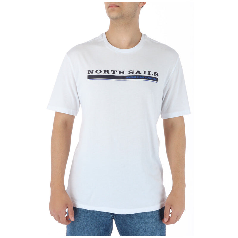 North Sails Men T-Shirt 100% Cotton Round Neck