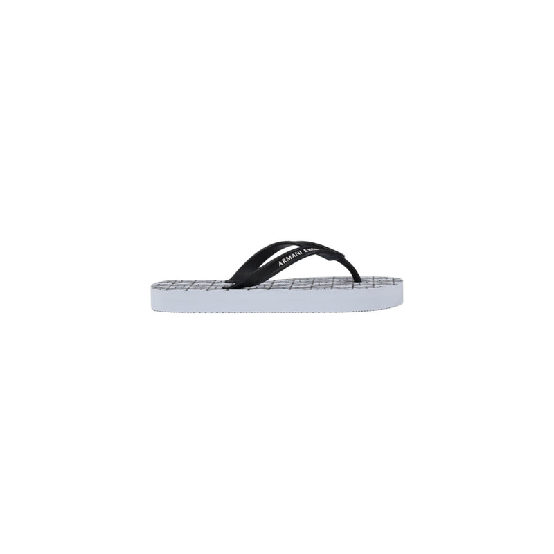 Armani Exchange Women White Rubber Flip Flops