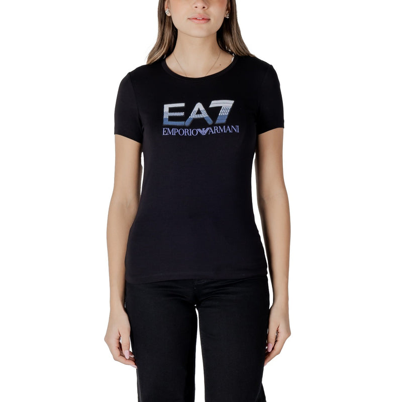 Black EA7 Emporio Armani T Shirt