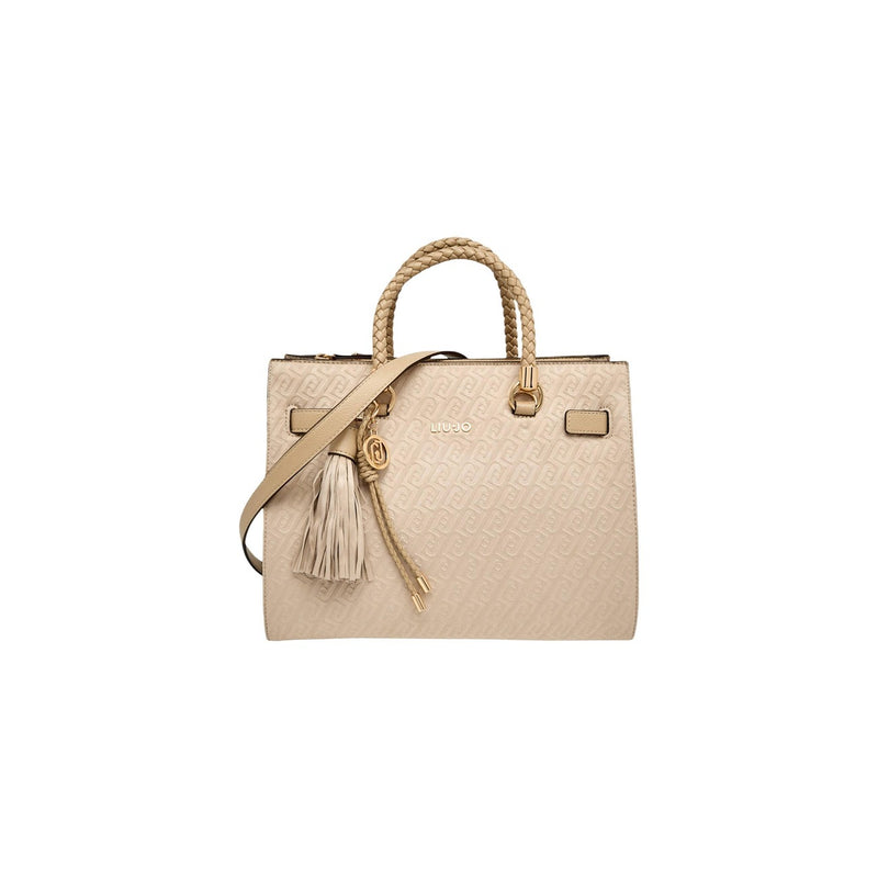 Liu Jo Beige Polyester Handbag with Shoulder Strap