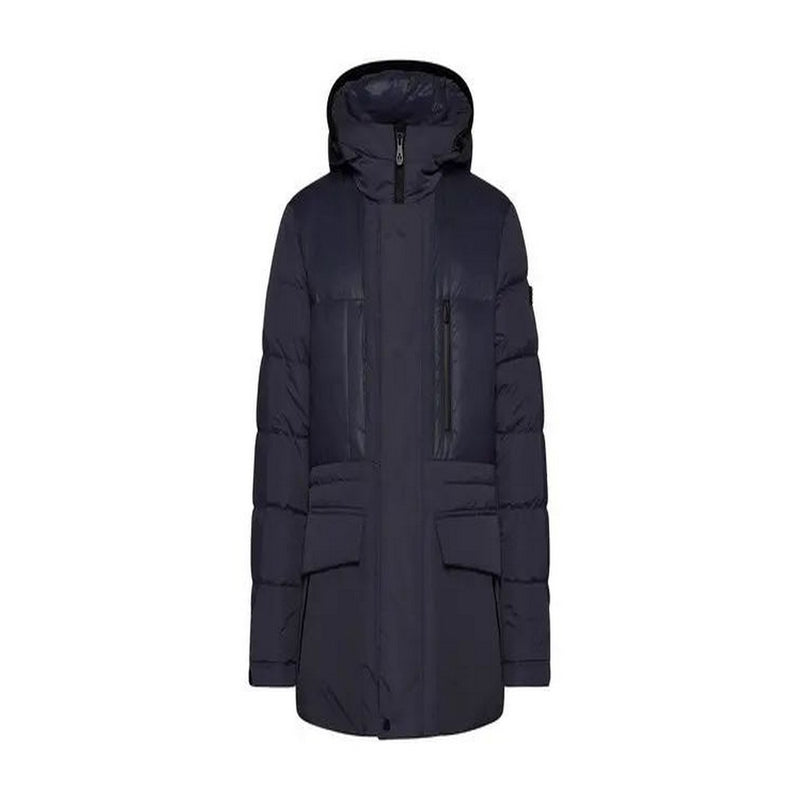 Peuterey Homme Bleu Veste à capuche en polyamide avec fermeture éclair
