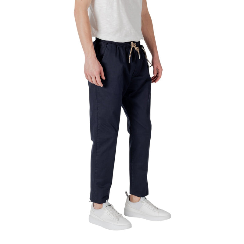 Pantalon à cordon de serrage bleu marine