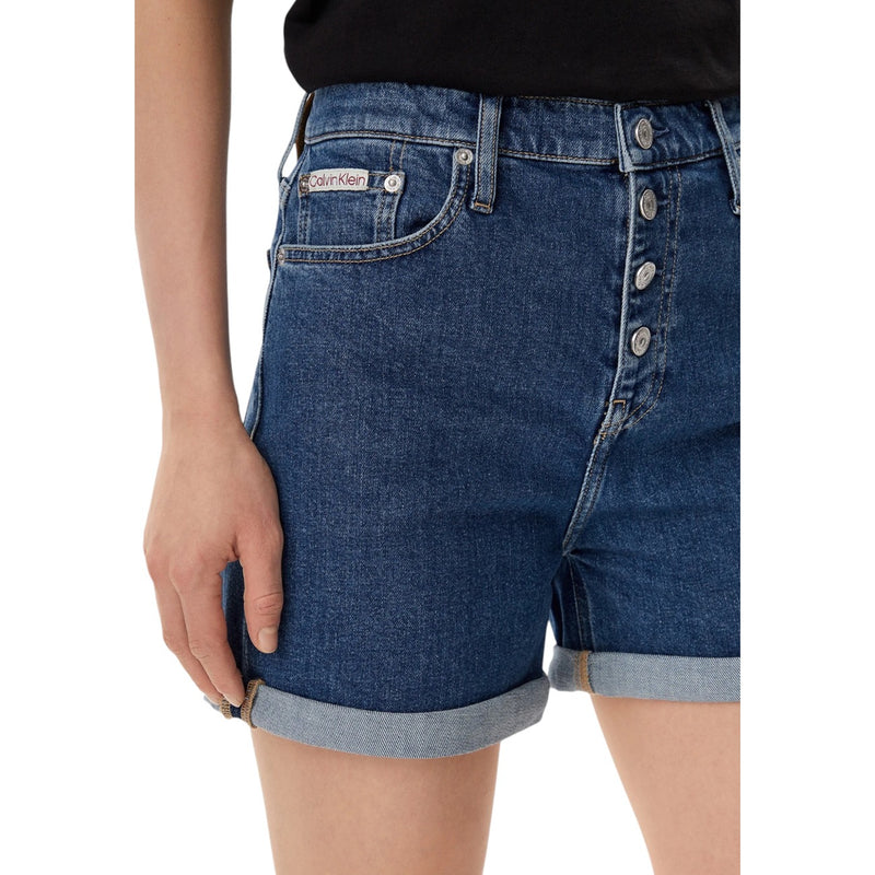 Shorts en coton bleu pour femmes Calvin Klein Jeans