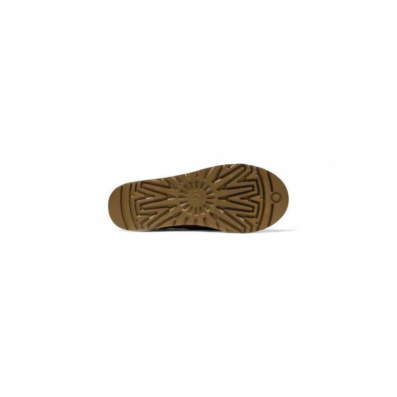 Ugg Women Beige Suede Round Toe Slippers Fall Winter