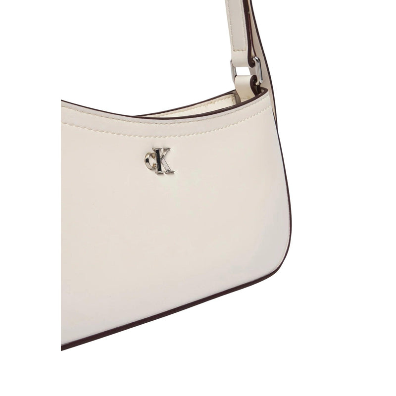 Calvin Klein White Women's Bag with Zip and Inside Pockets