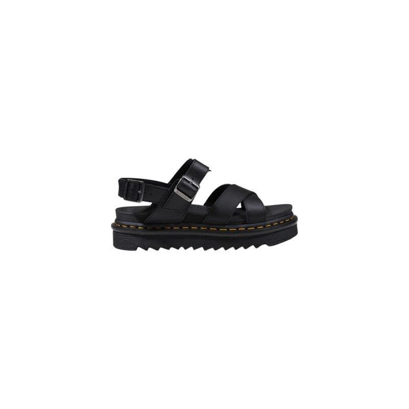 Martens Femme Sandales en cuir noir avec boucle