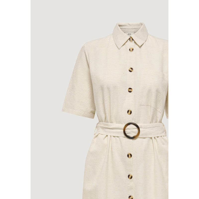 Robe avant boutonnée à ceinture beige Jacqueline De Yong