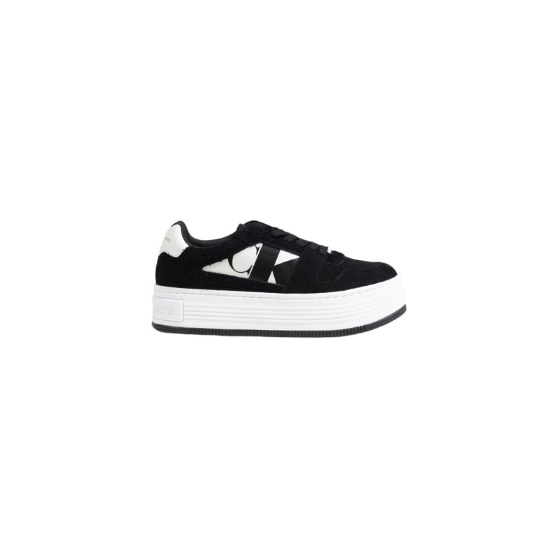 Calvin Klein Black Leather Women Sneakers Fall Winter