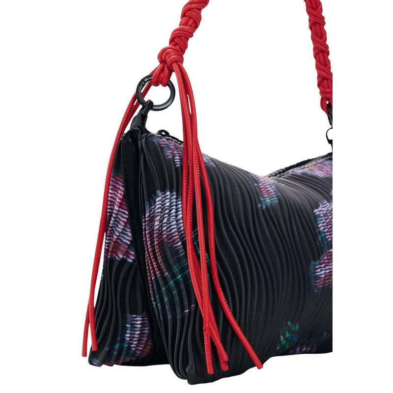 Desigual Black Polyester Handbag with Zip Pocket