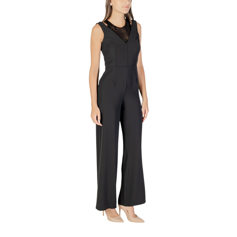 Rinascimento Women Sleeveless Black Fall Winter Jumpsuit