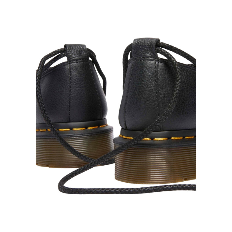 Martens Women Black Leather Slip On Shoes