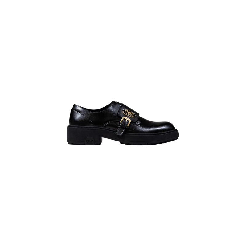 Liu Jo Women Black Faux Leather Lace Up Shoes Fall Winter