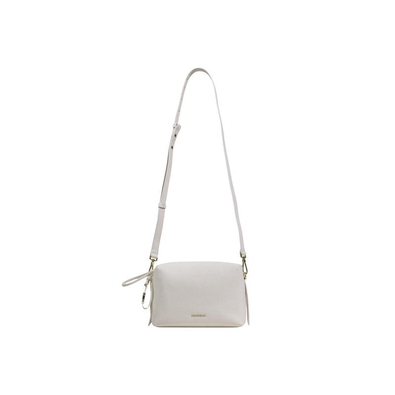 Sac à bandoulière en cuir blanc Coccinelle avec poche zippée