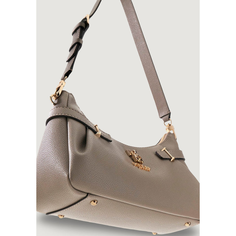 Guess Grey Polyurethane Handbag with Zip Closure