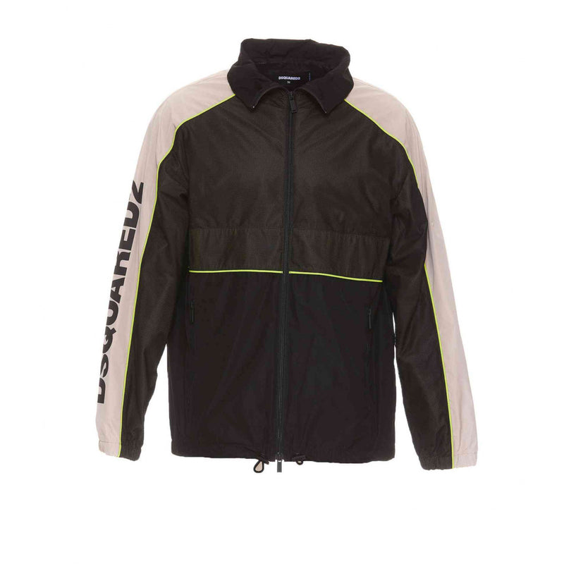 Dsquared2 Men Black Turtleneck Zip Blazer Spring Summer
