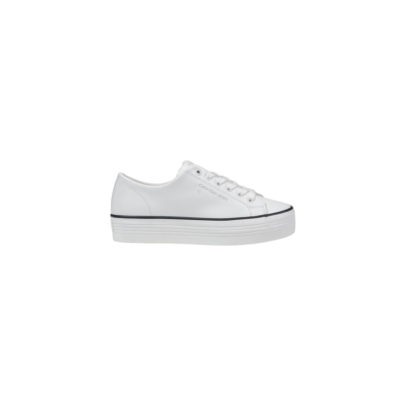 Calvin Klein Jeans Women's White Leather Sneakers