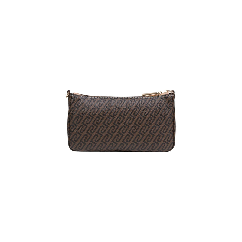 Liu Jo Brown Polyurethane Zip Bag with Inside Pocket