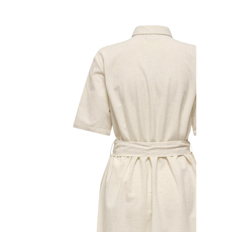 Robe avant boutonnée à ceinture beige Jacqueline De Yong