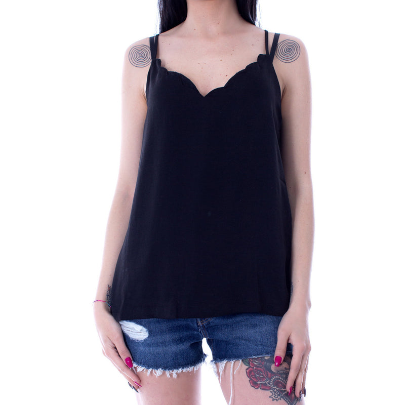 Only Women’s Black Sweetheart Neckline Tank Top for Spring