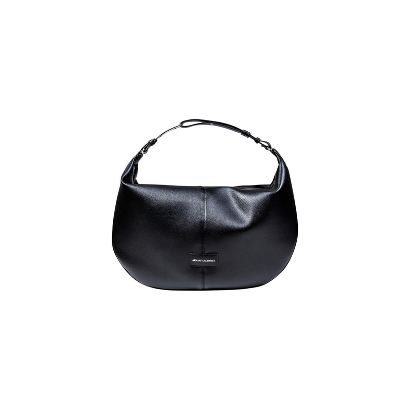 Armani Exchange Black Polyester Handbag with Zip Pocket