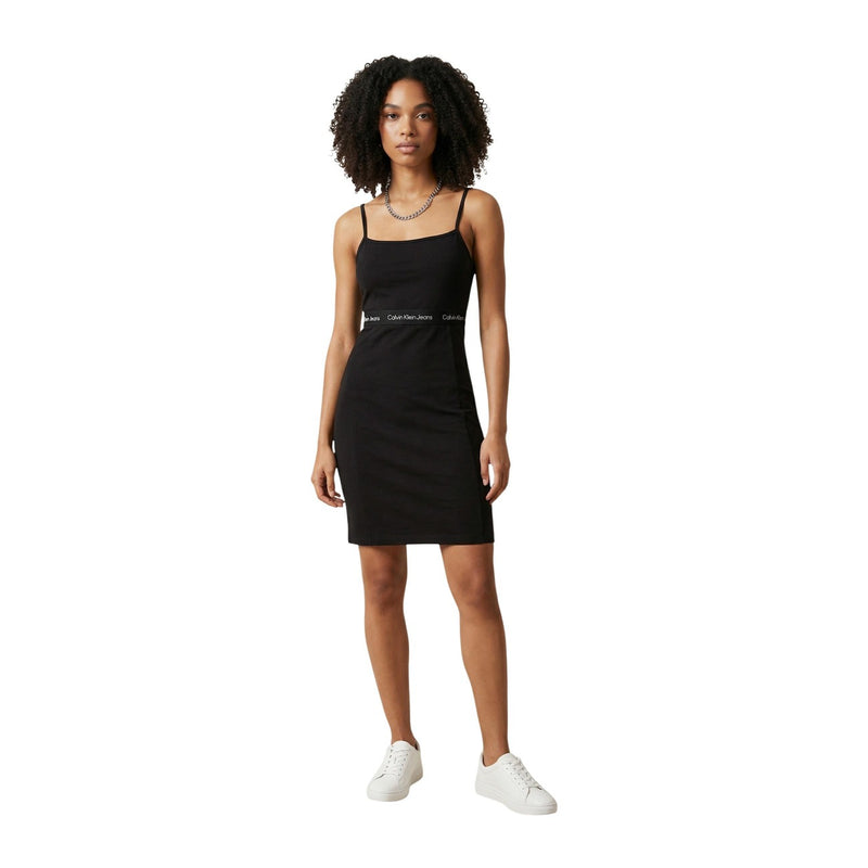 Robe en coton noire sans manches Calvin Klein Jeans