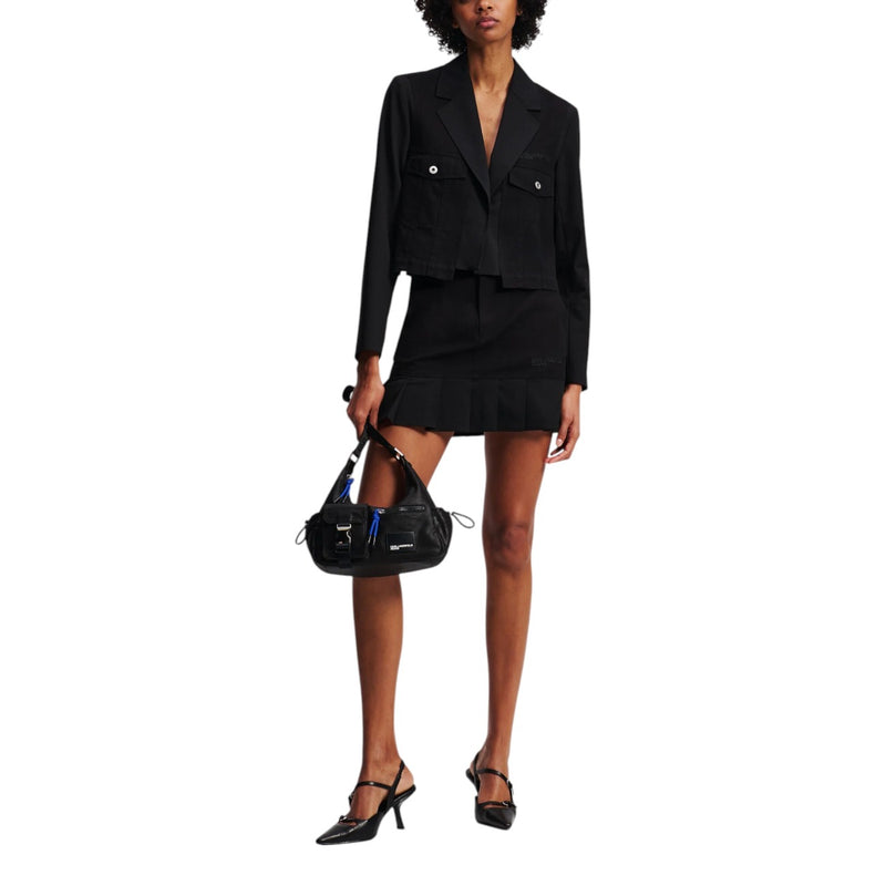Karl Lagerfeld Jeans Womens Long Black Blazer for Fall Winter