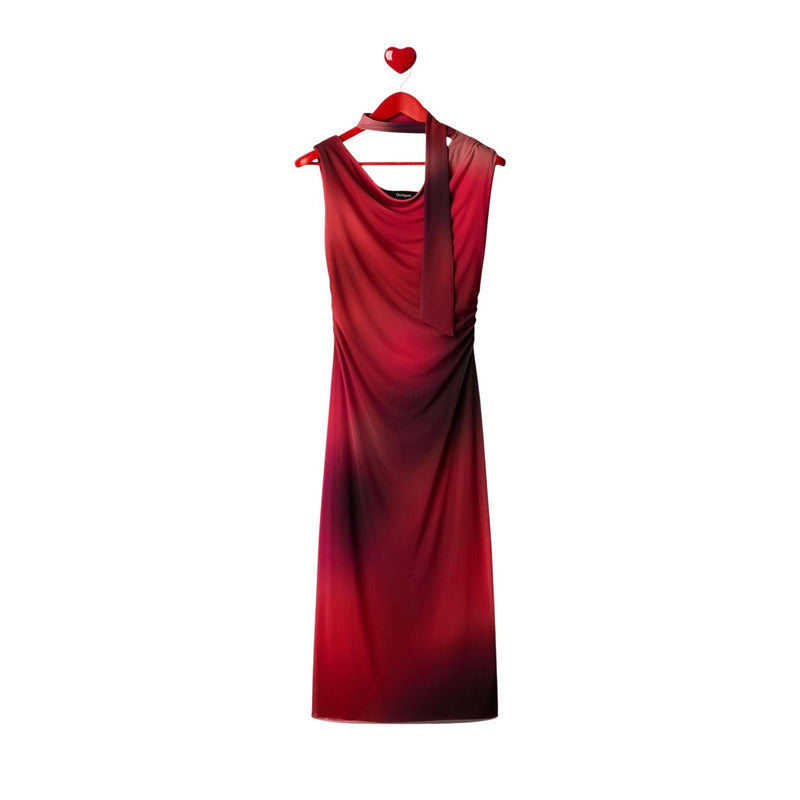 Desigual Fuchsia Sleeveless Boat Neck Dress for Women