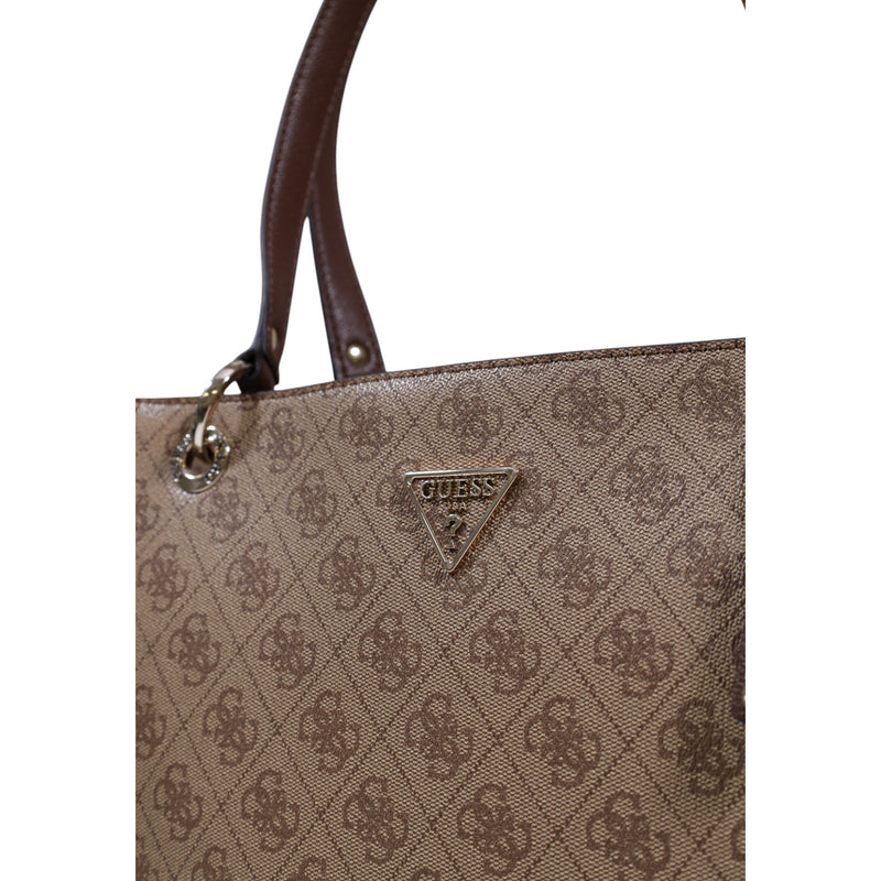Sac à main Guess marron à imprimé avec poches zippées