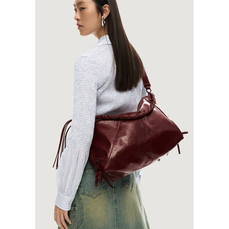 Desigual Bordeaux Polyester Handbag with Zip Pocket
