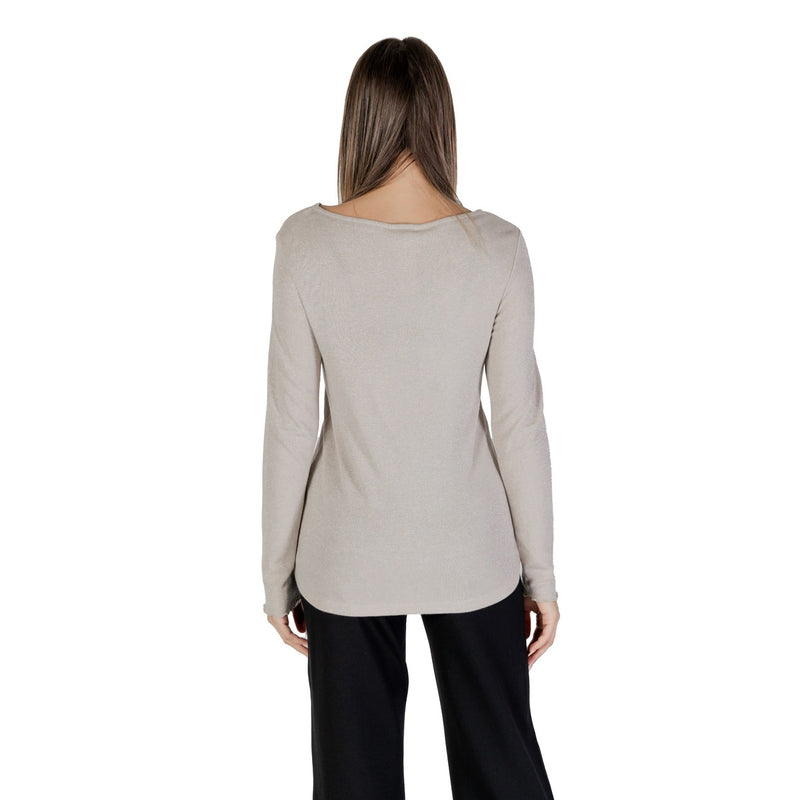 Street One Beige Long pull en tricot à col rond pour femmes