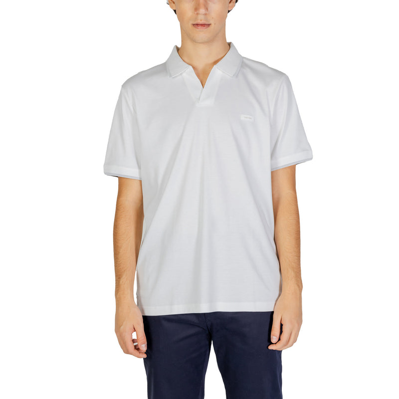 Calvin Klein Jeans Men's Classic White Polo 100% Cotton