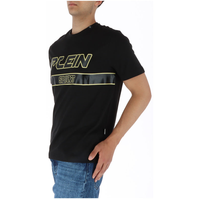 Plein Sport Black Printed Men’s T-Shirt 100% Cotton